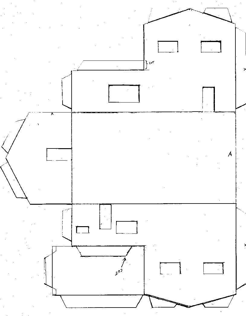 free printable 3d house template