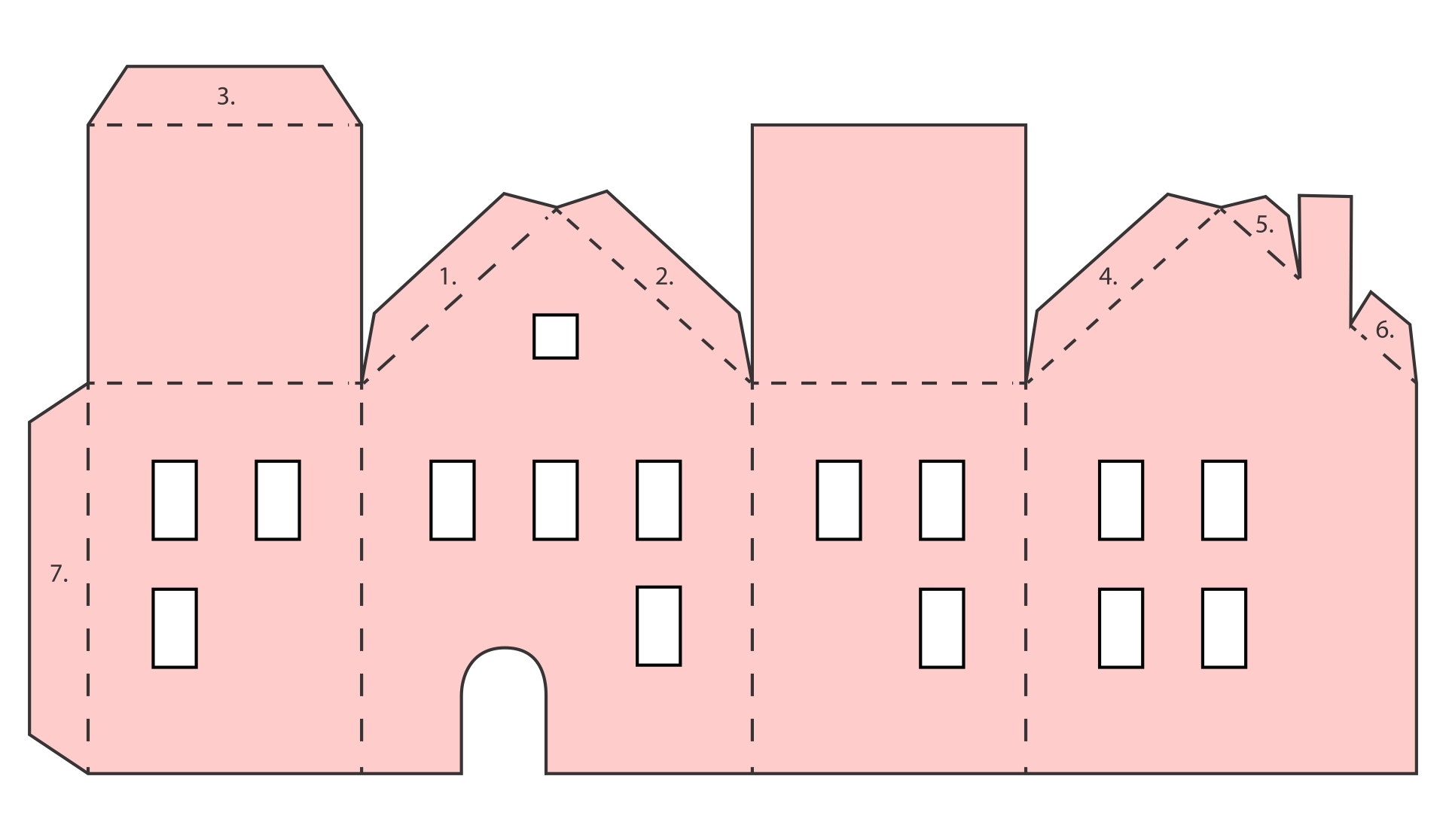 Free Printable 3d House Template Printable Templates