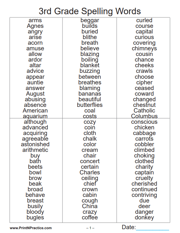 homeschool 3rd grade worksheets