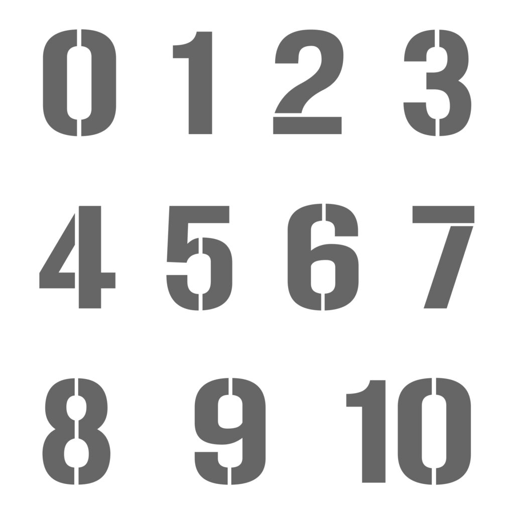 free 3 inch number stencils