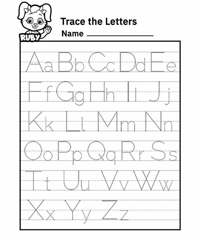 Free Printable Alphabet Tracing Cards ABC Tracing Worksheets