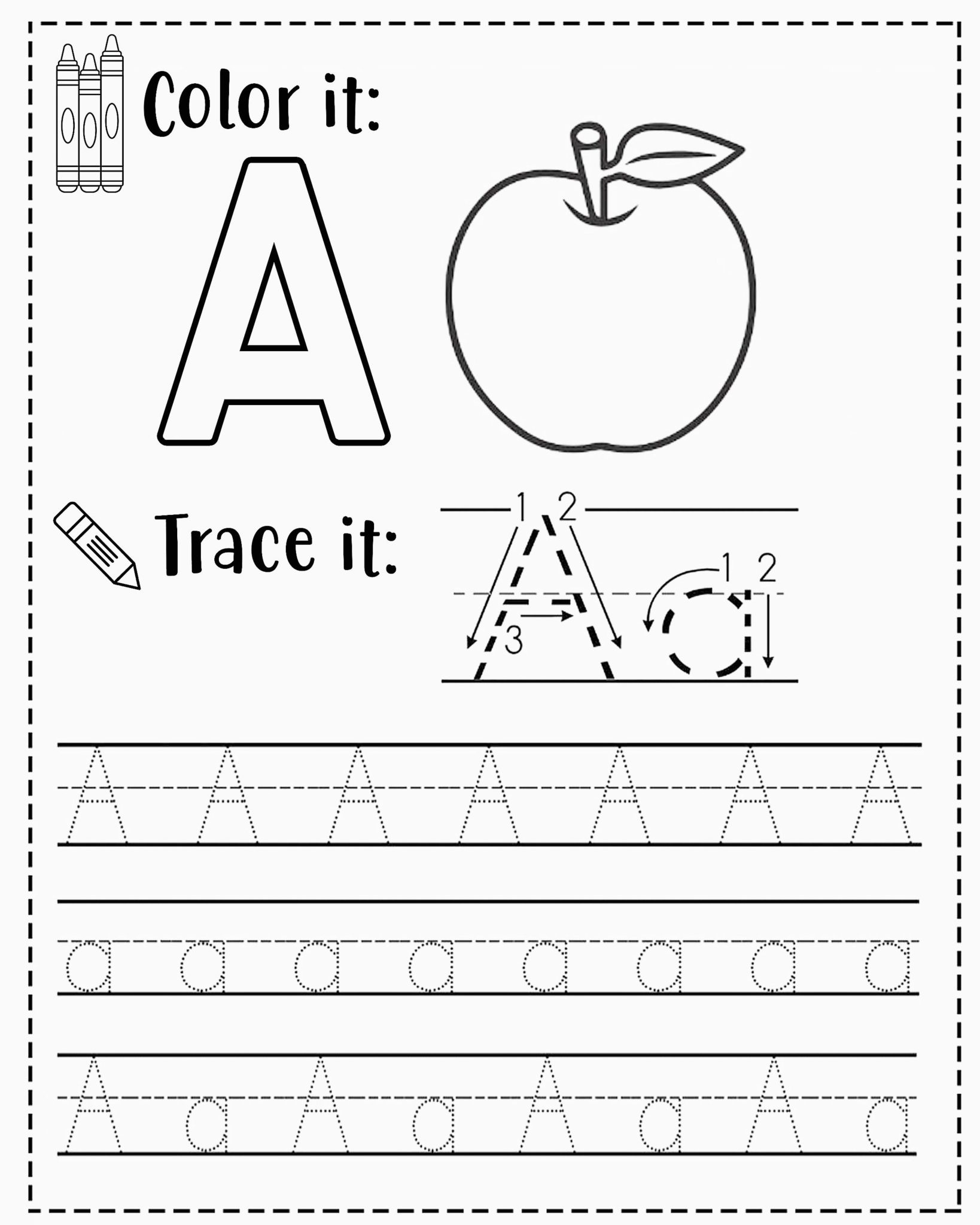 Free Printable Alphabet Tracing Worksheets For Preschoolers Tracing
