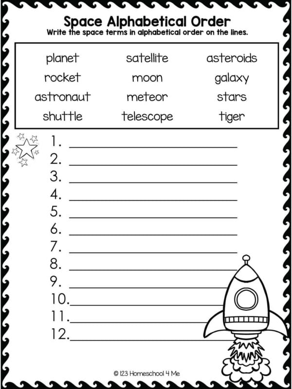 free printable alphabetical worksheets