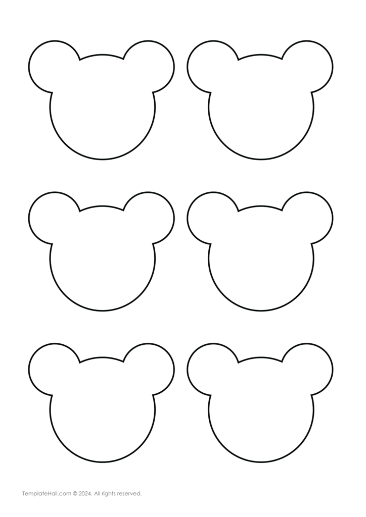 Free Printable Bear Macaron Template PDF Version