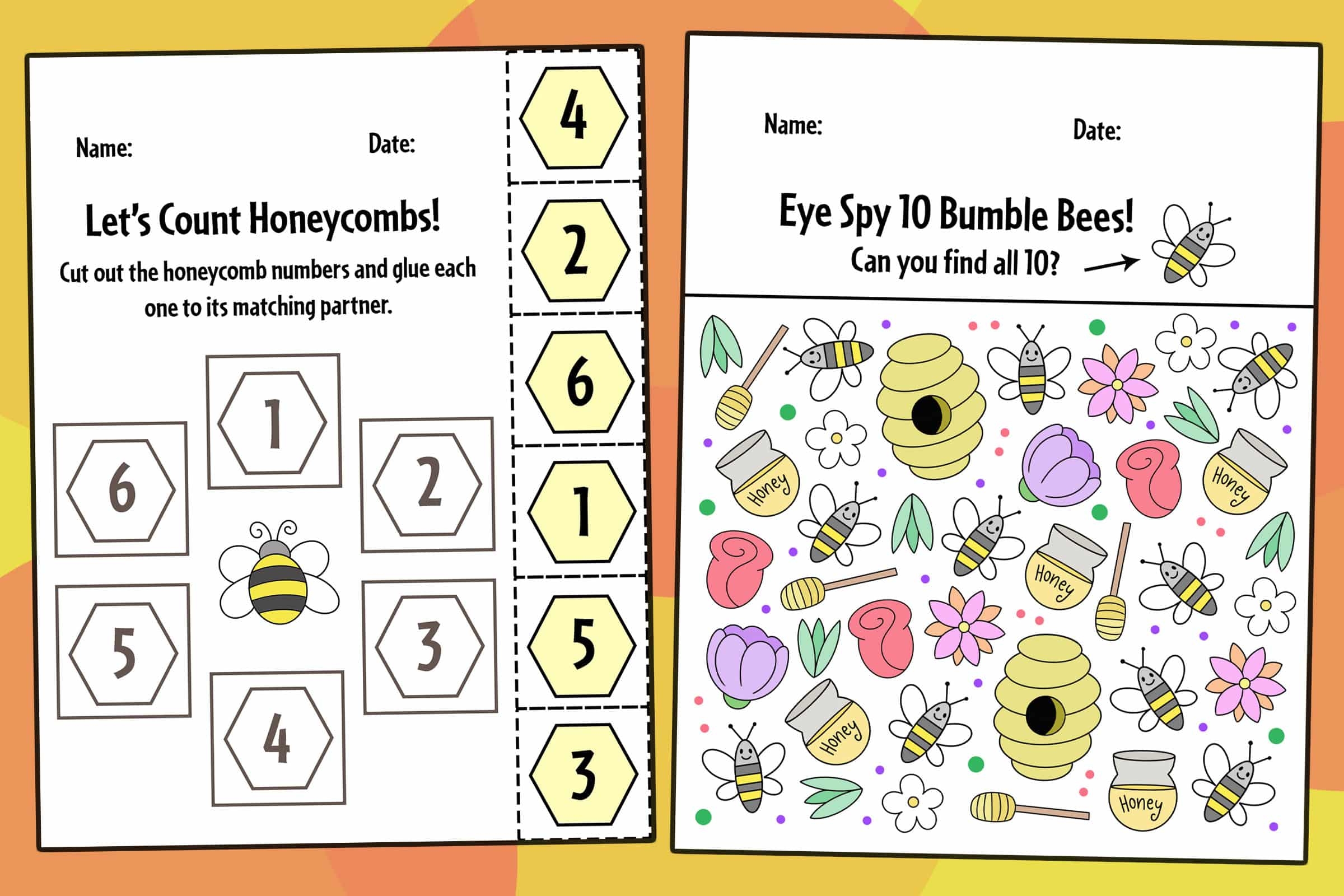 FREE Printable Bee Worksheets The Hollydog Blog Worksheets Library