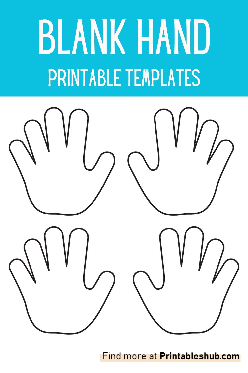 free printable blank hand template