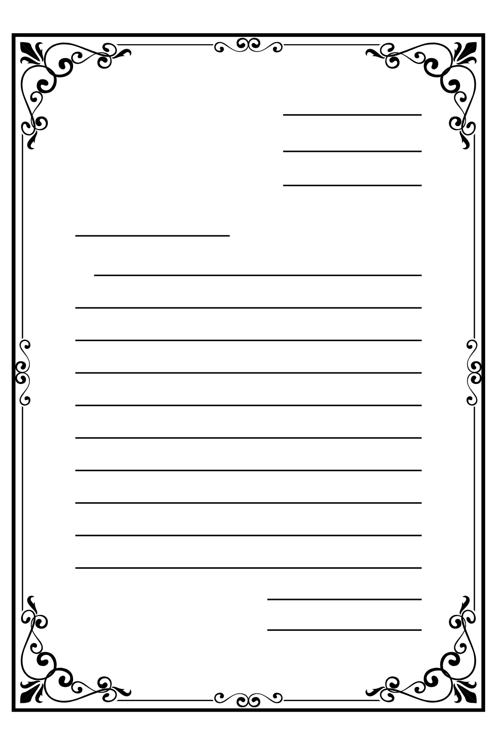 free blank printable letter form