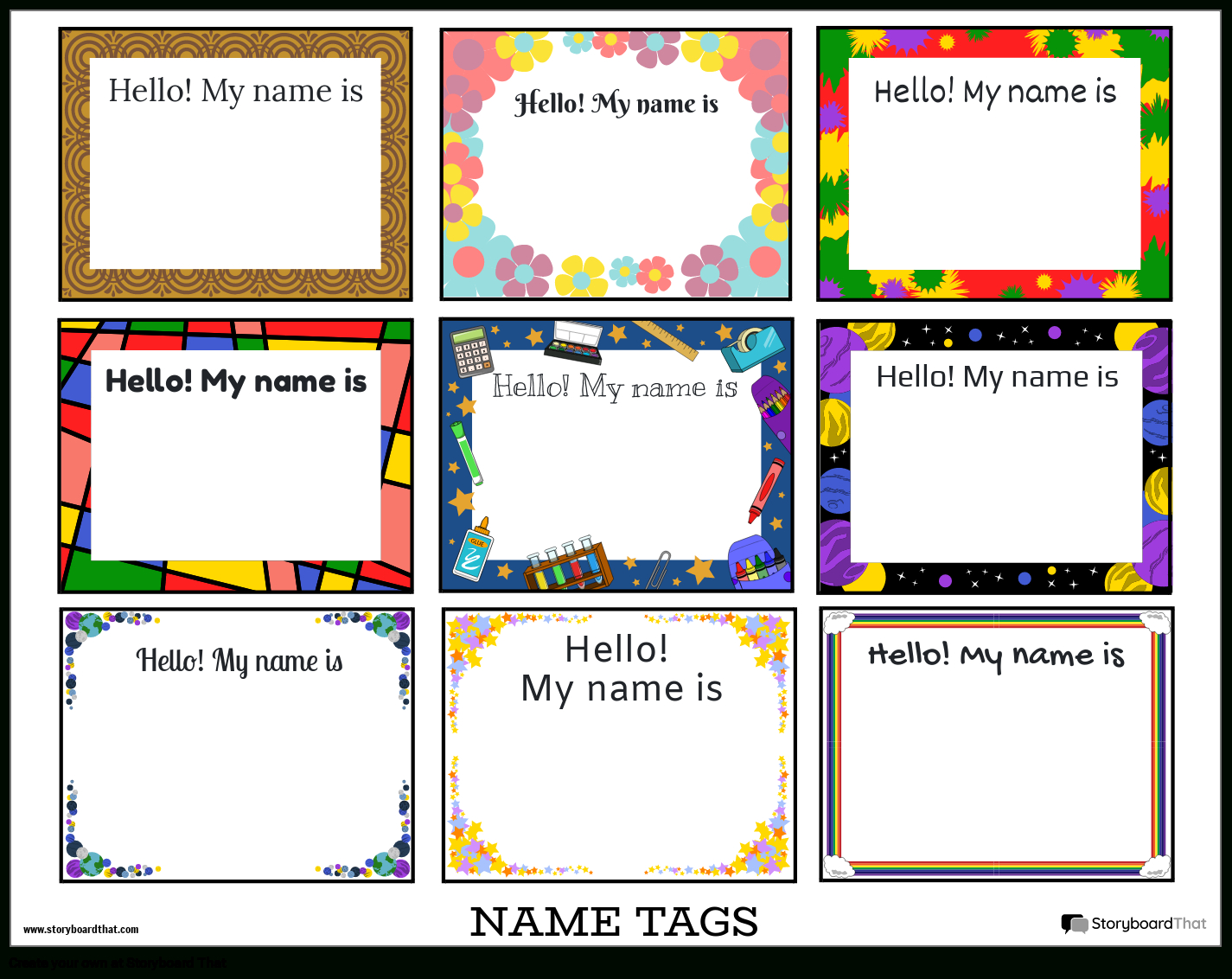 Free Printable Blank Name Tags Template Template Samples