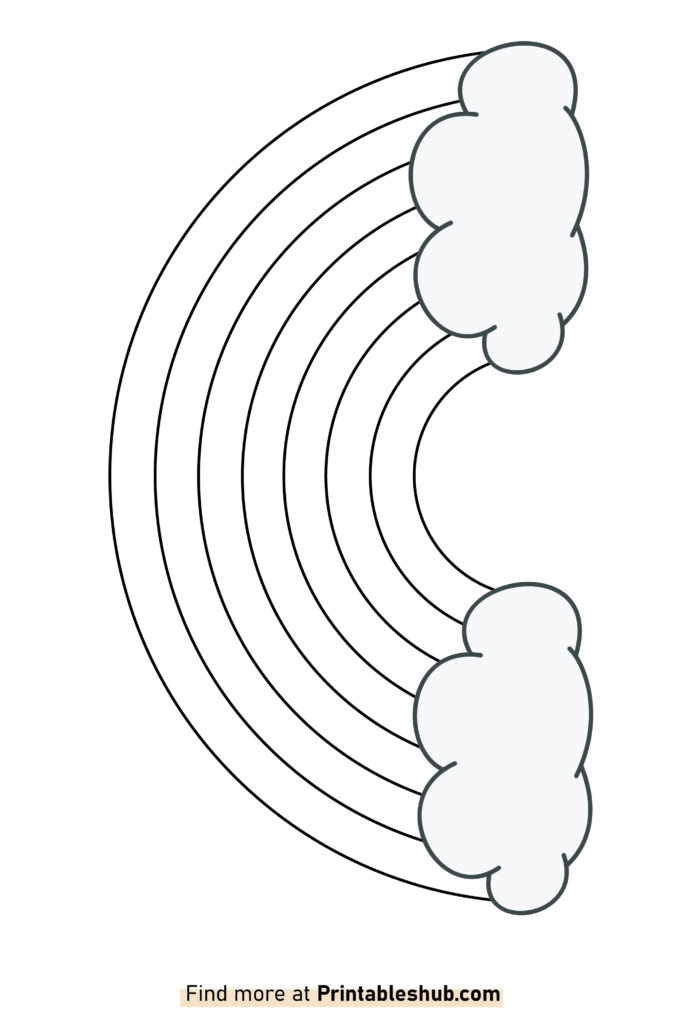 Free Printable Blank Rainbow Templates PDF Included Printables Hub