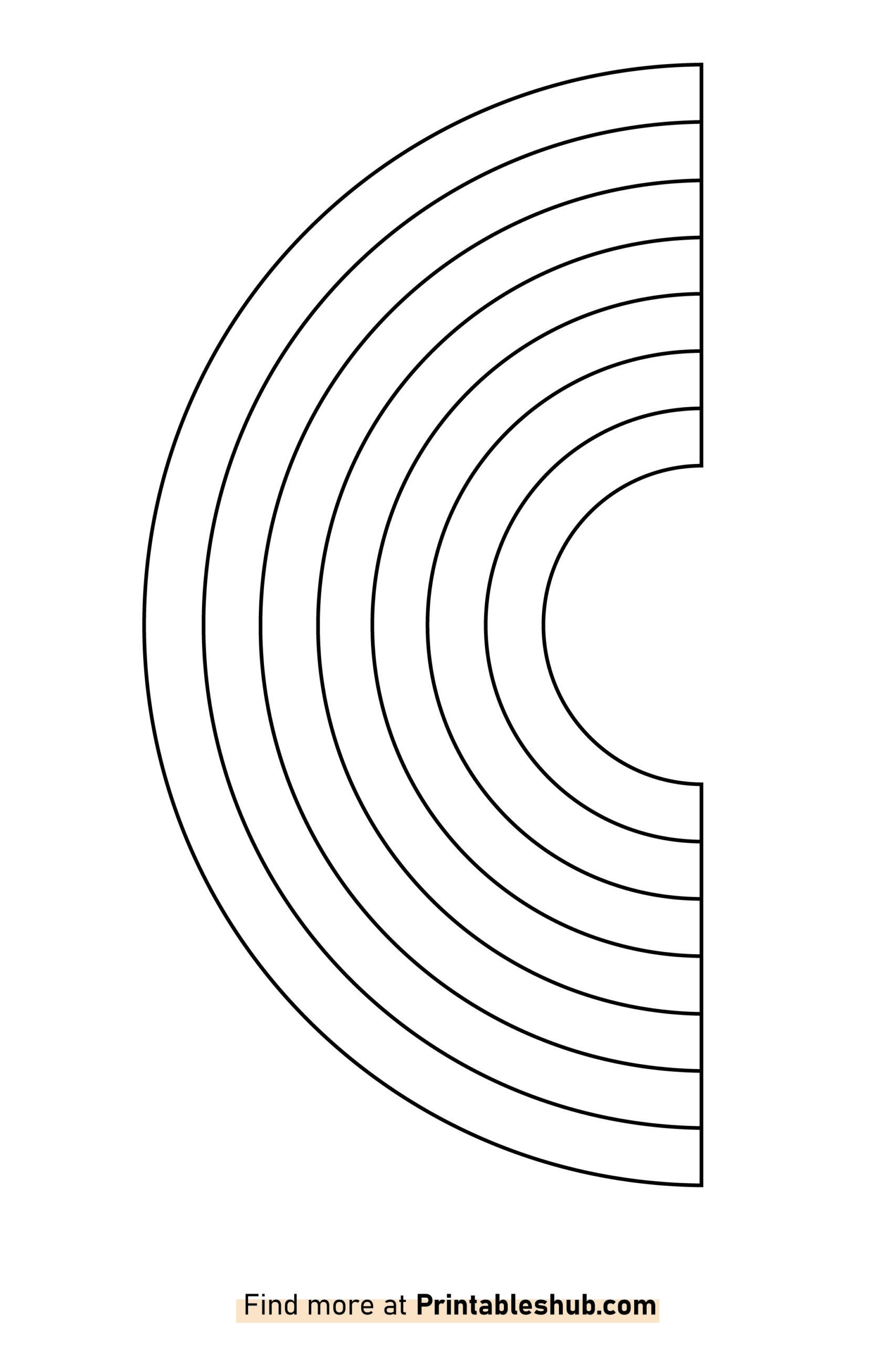 Free Printable Blank Rainbow Templates PDF Included Printables Hub