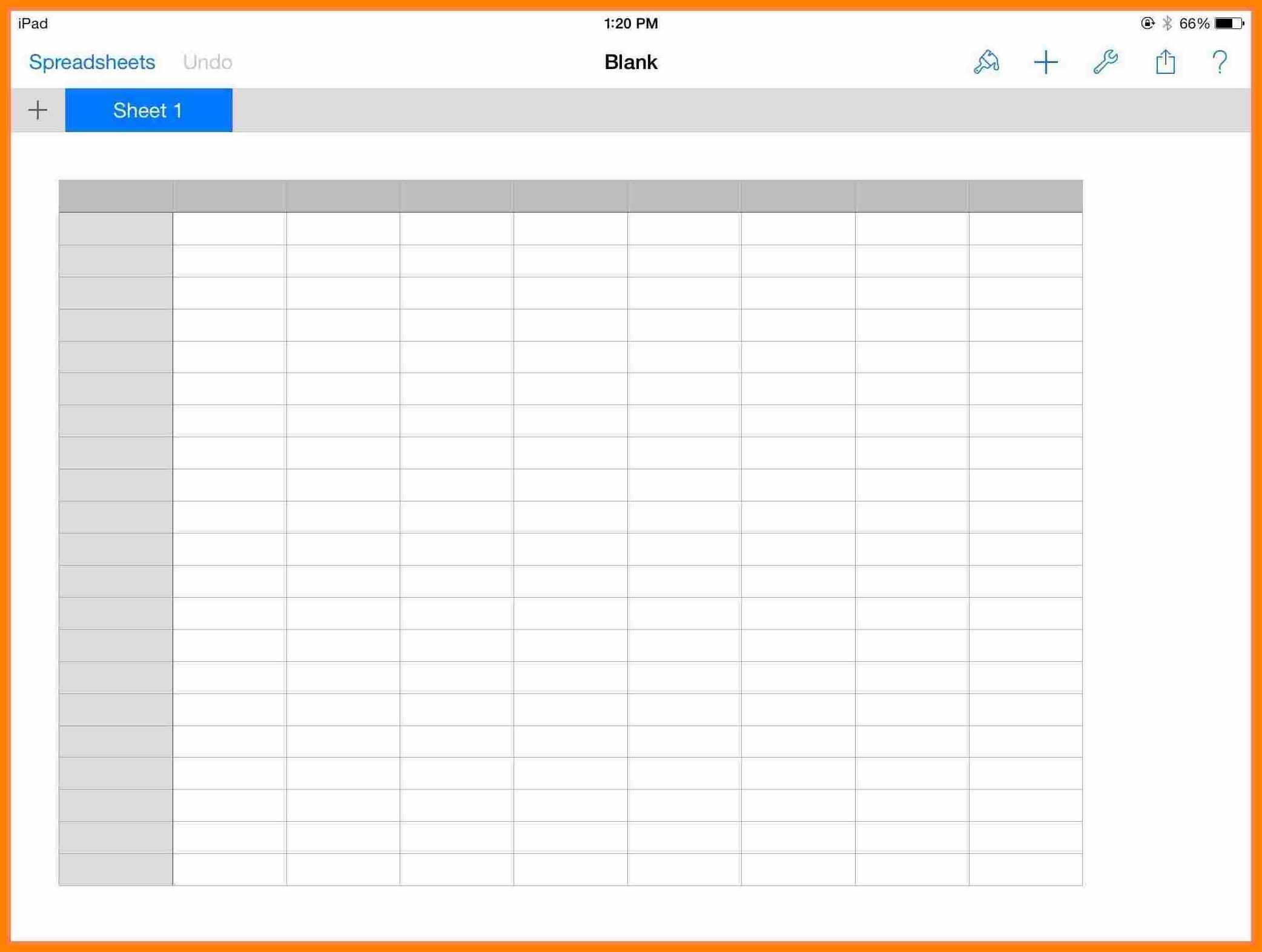 Free Printable Blank Spreadsheet With 5 Free Printable Blank