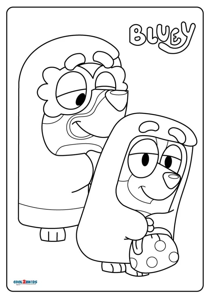Free Printable Bluey Coloring Sheets Printable New Year Banners
