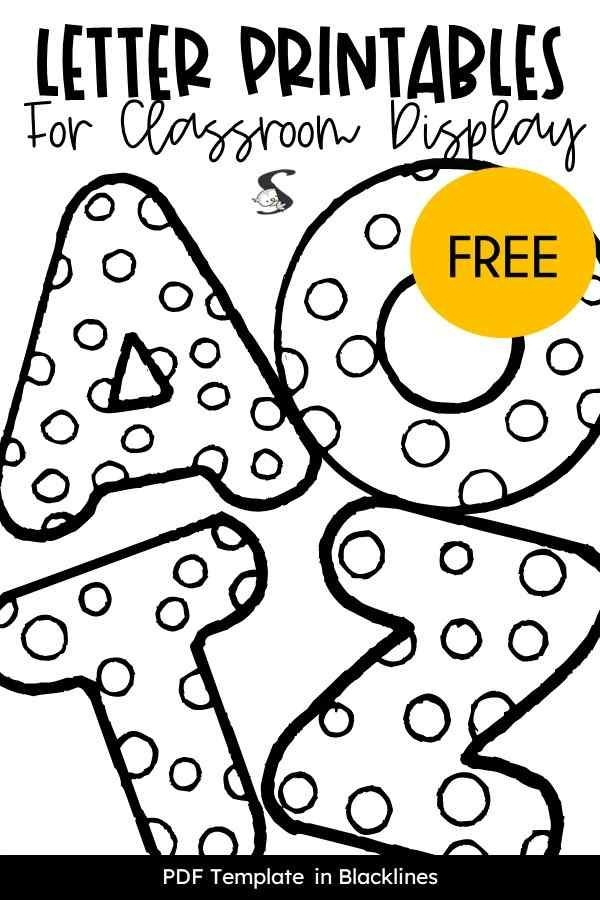 Free Printable Bubble Letters For Classroom Display