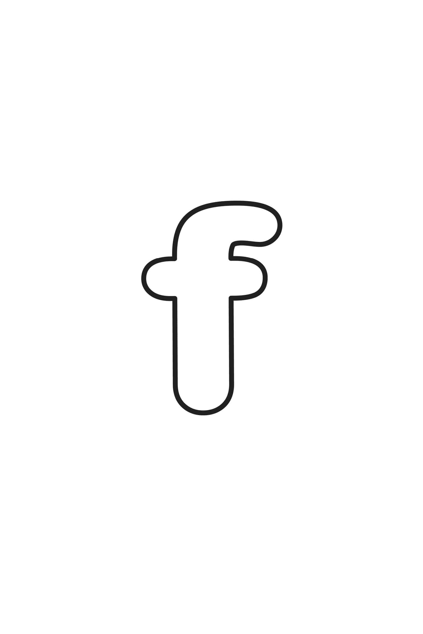 Free Printable Bubble Letters Lowercase F