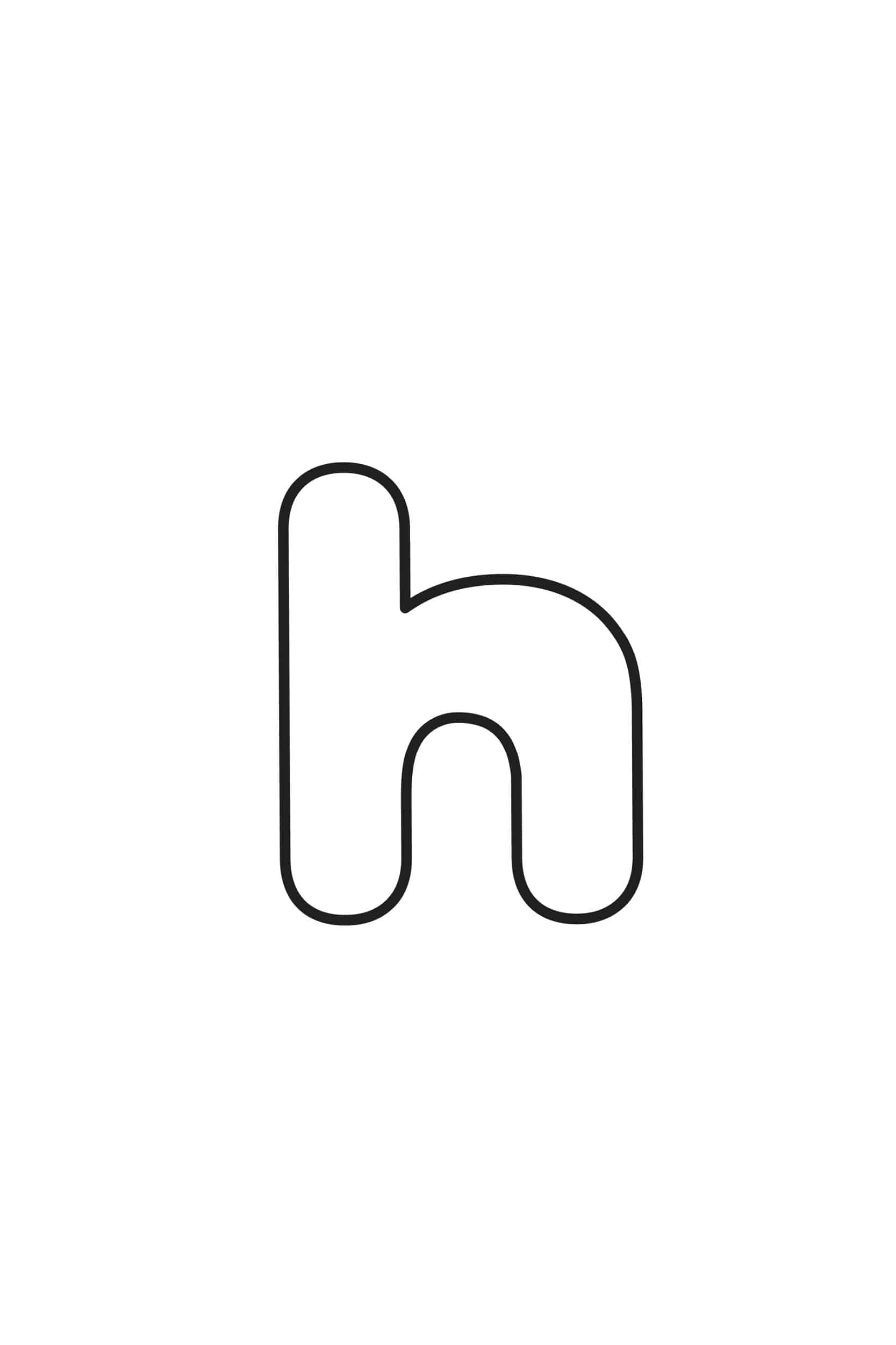 free printable letters h