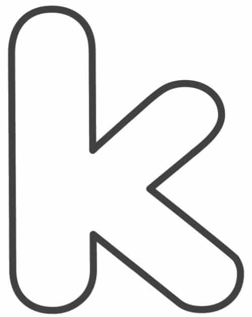 Free Printable Bubble Letters Lowercase K