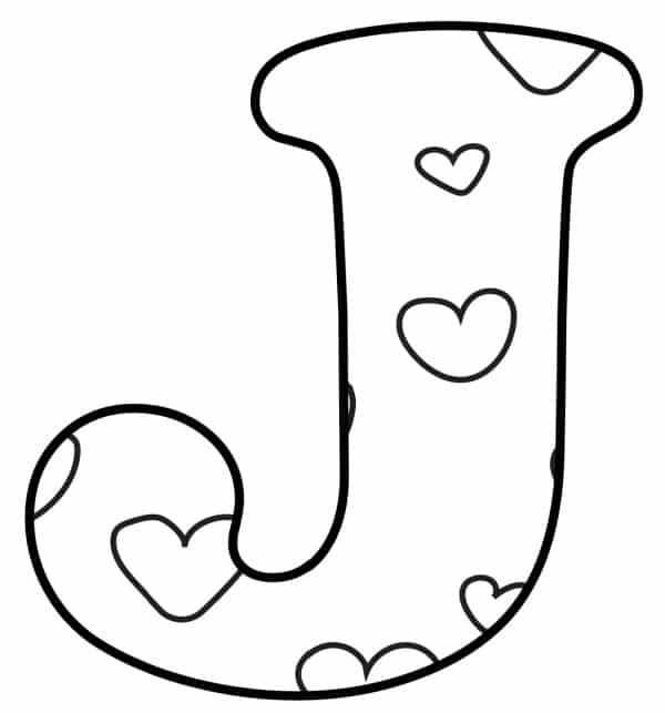 Free Printable Bubble Letters Valentine Bubble Letter J