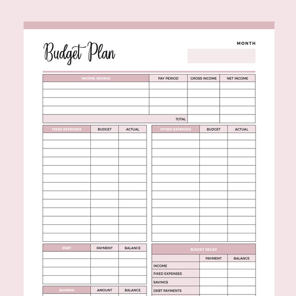 Free Printable Budget Worksheet Template Download Free Printable 