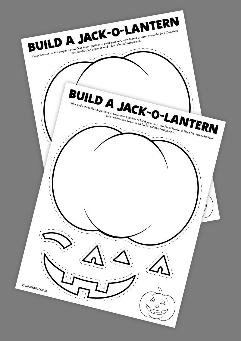 jack o lantern craft printable