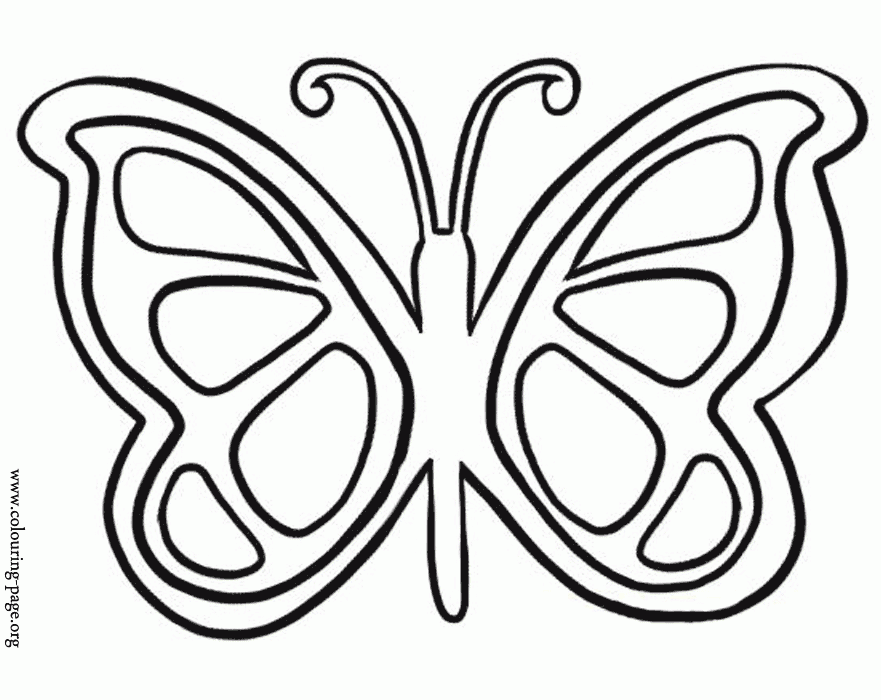 Free Printable Butterfly Templates Coloring Home