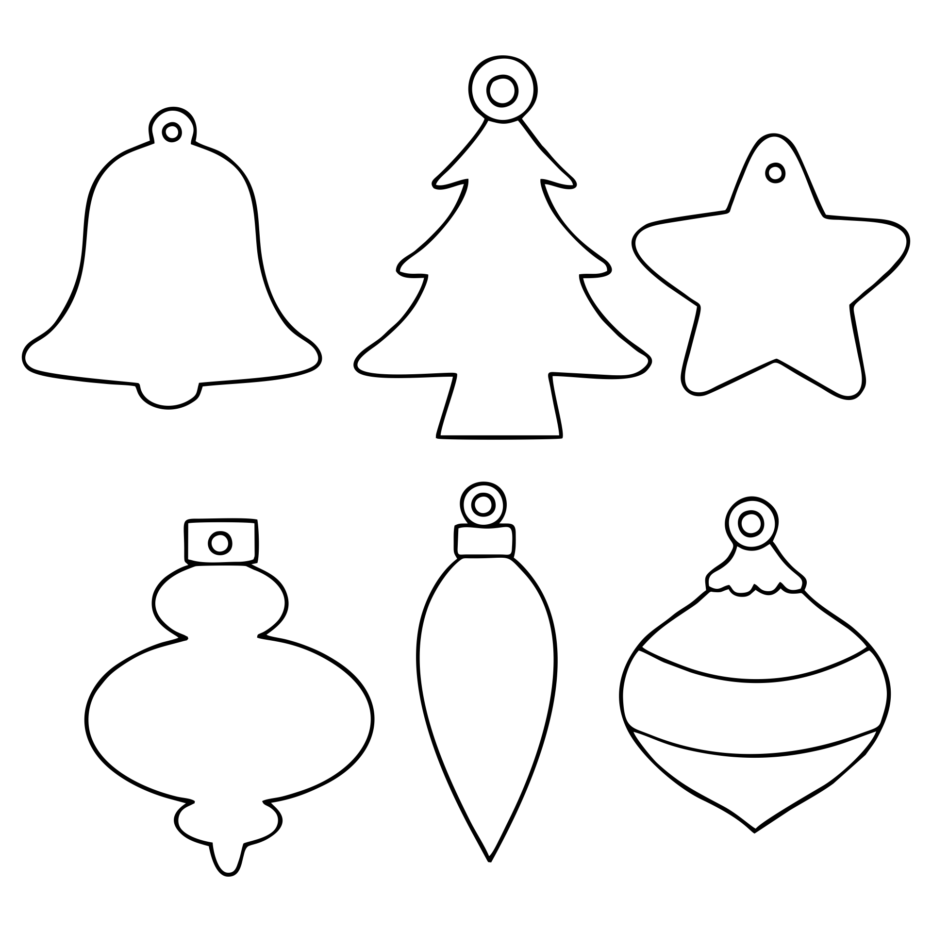 free printable christmas ornament cutouts
