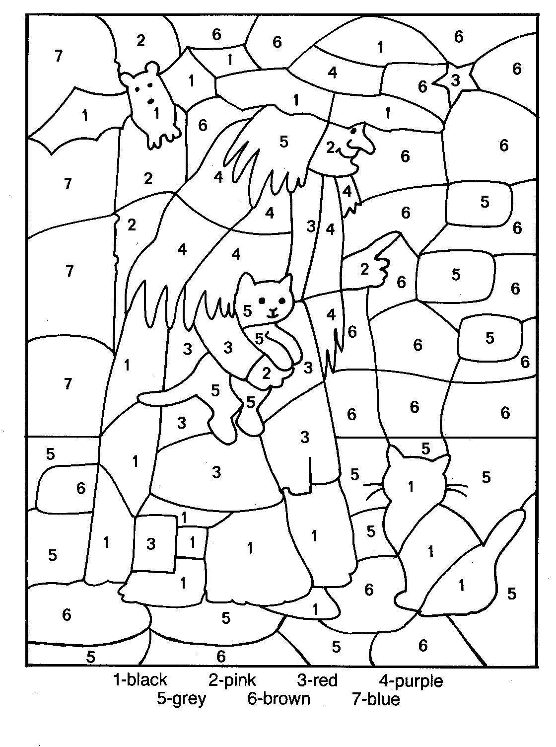 Free Printable Color By Number Coloring Pages Best Coloring Pages For