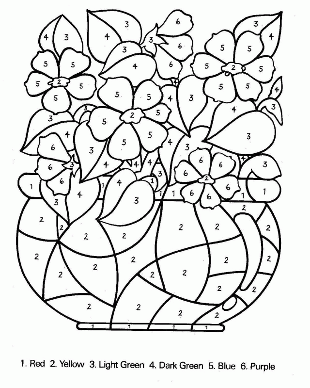 Free Printable Color By Number Coloring Pages Coloring Home