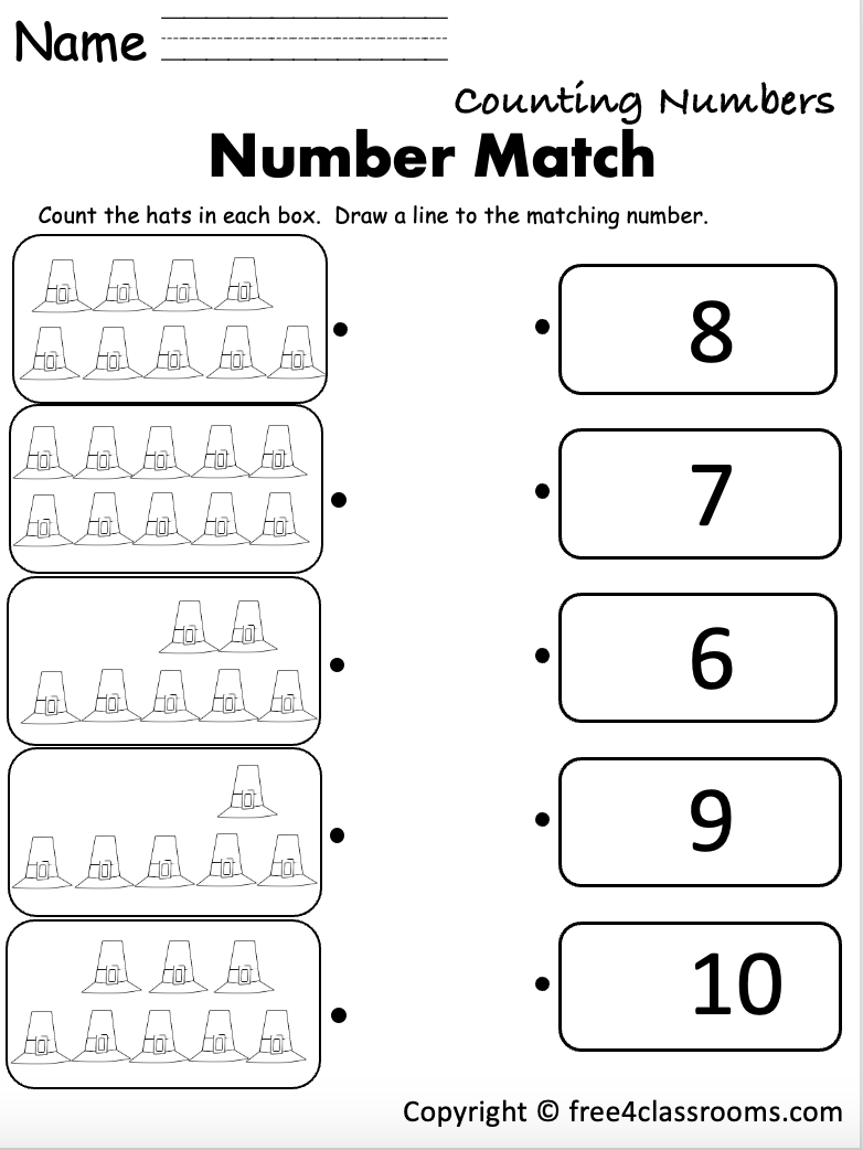 free printable counting numbers