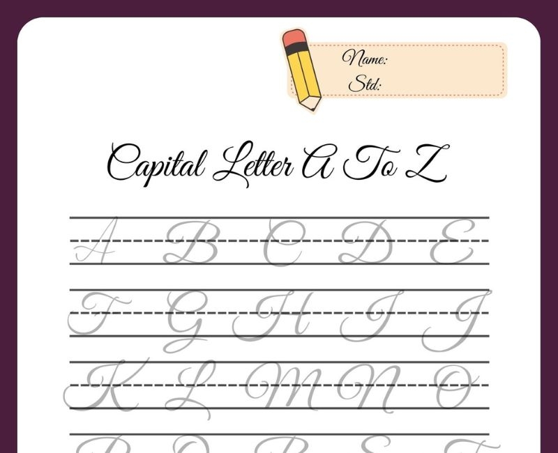 cursive practice worksheets free printable