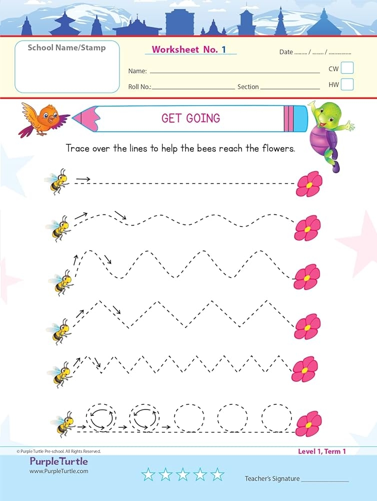 Free Printable Cutting Tracing Practice Worksheets The Craft