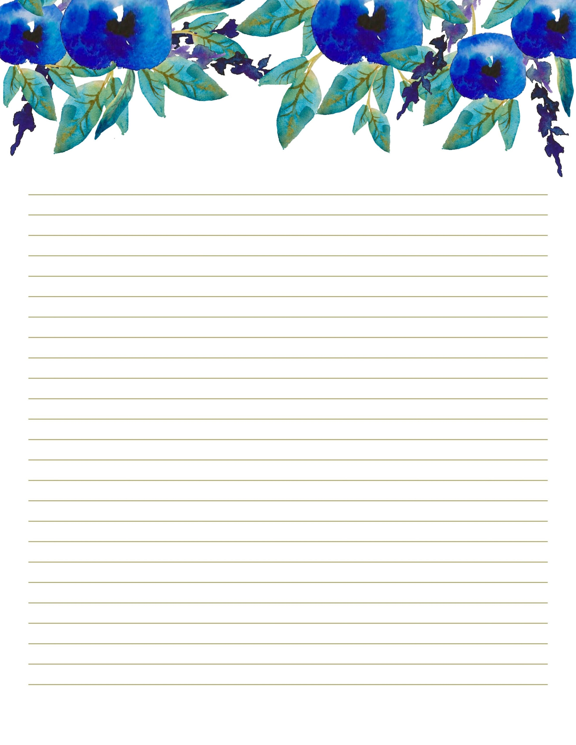 printable template lined paper