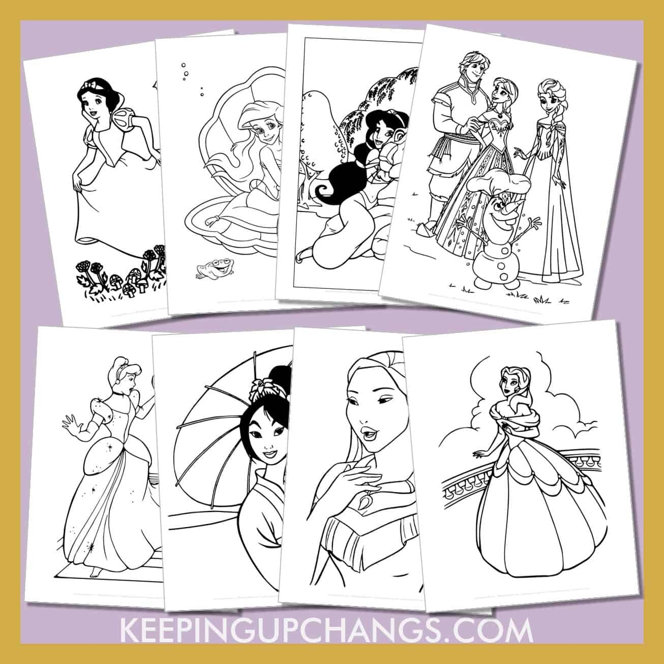 Free Printable Disney Princess Coloring Pages For S Infoupdate