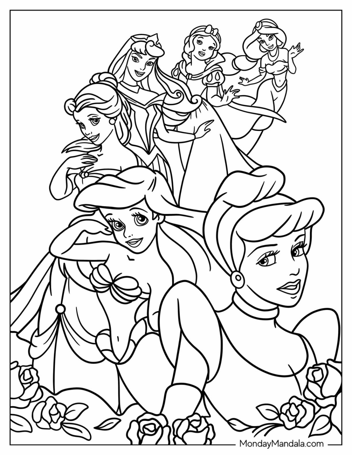 free coloring pages printable princess