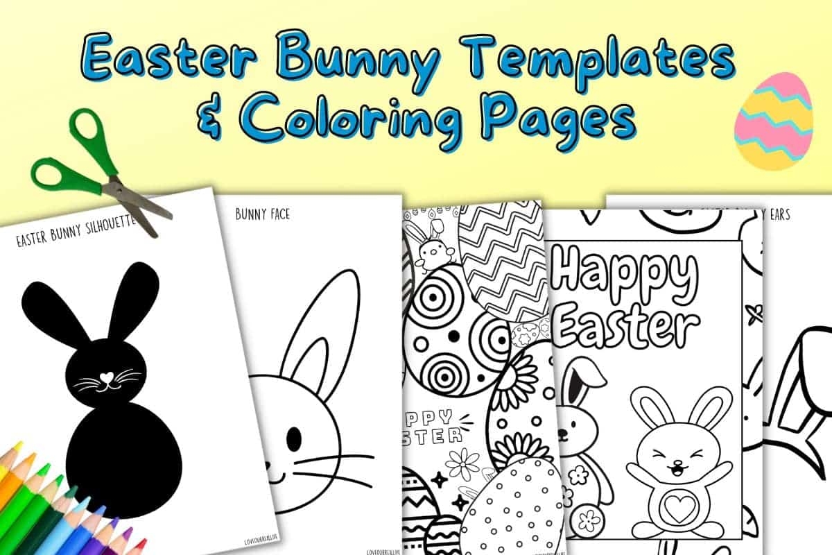 FREE Printable Easter Bunny Templates Easter Bunny Face Templates 