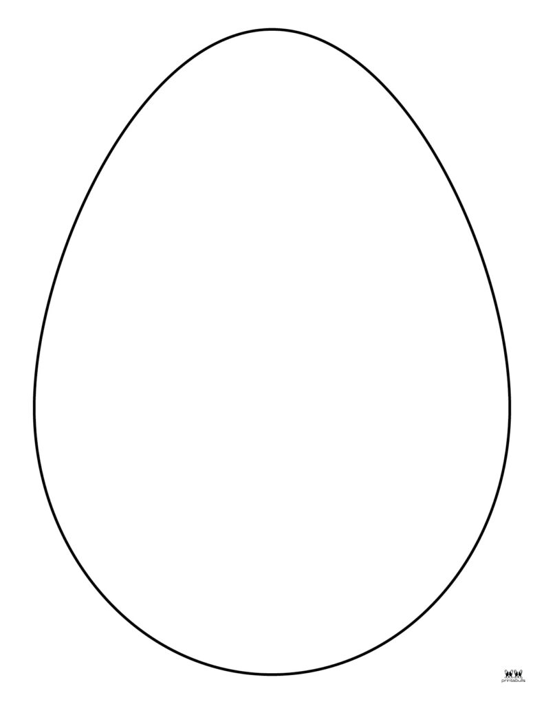 printable template of easter egg