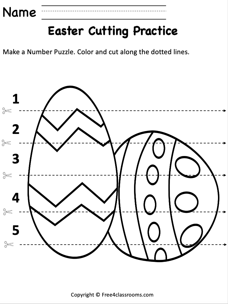 Free Printable Easter Worksheets Worksheets For Kindergarten