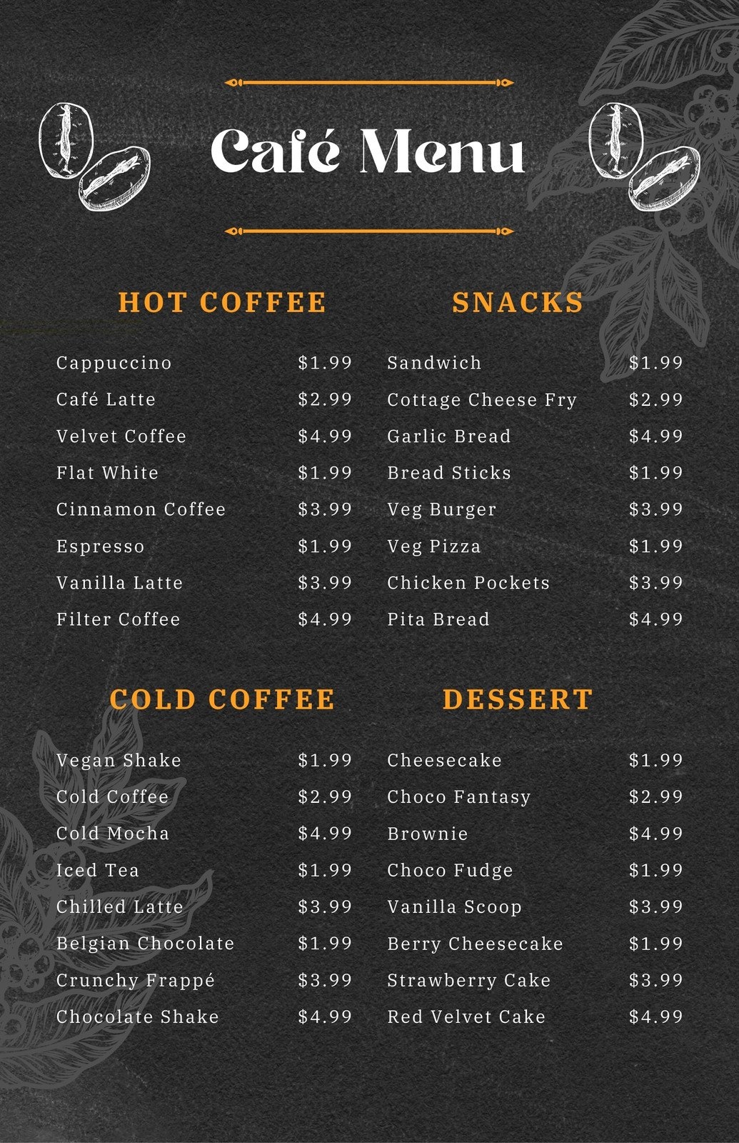 Free Printable Editable Dessert Menu Templates Canva 44 OFF