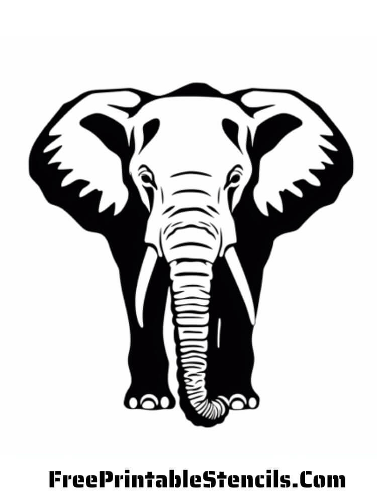 Free Printable Elephant Stencils And Silhouettes