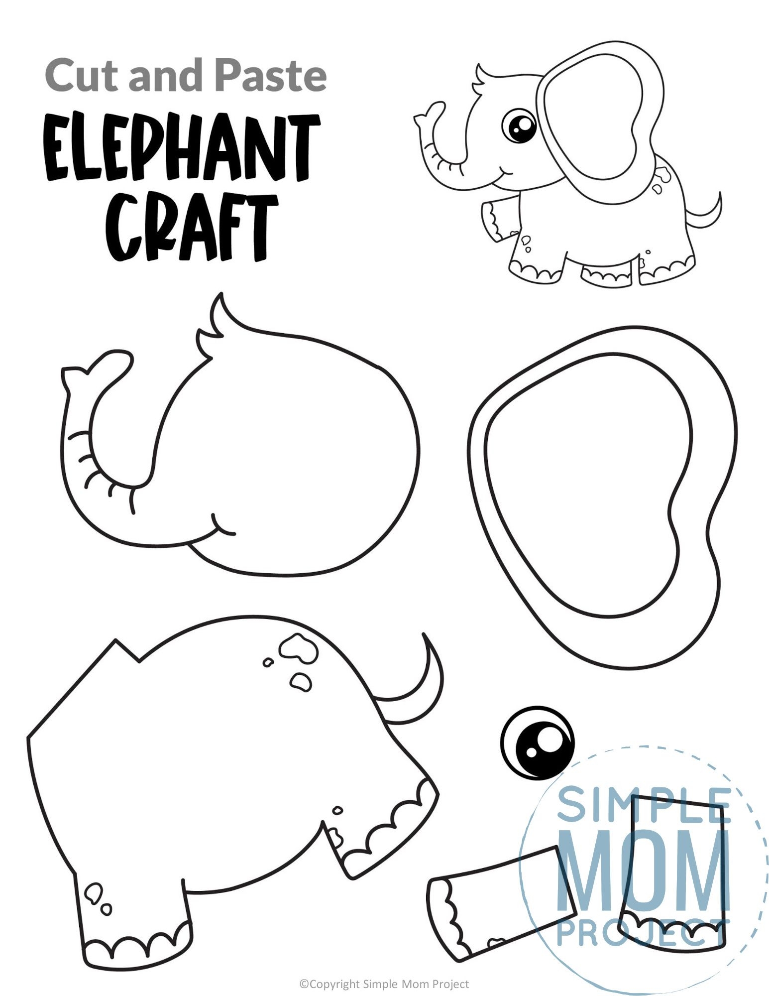 Free Printable Elephant Template Content Calendar Template