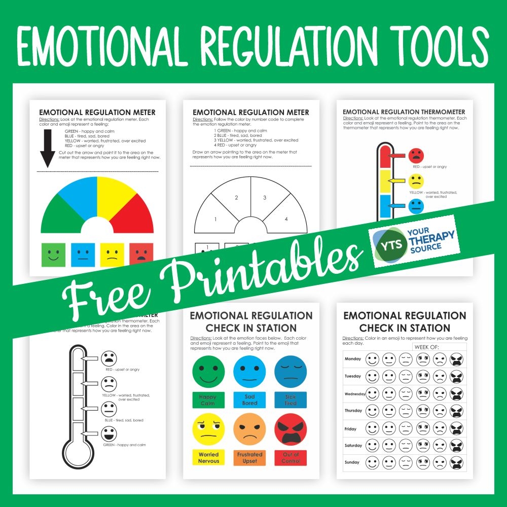 Free Printable Emotional Regulation Activities For Kids The