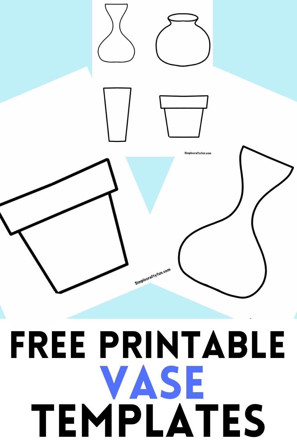 free printable flower vase template