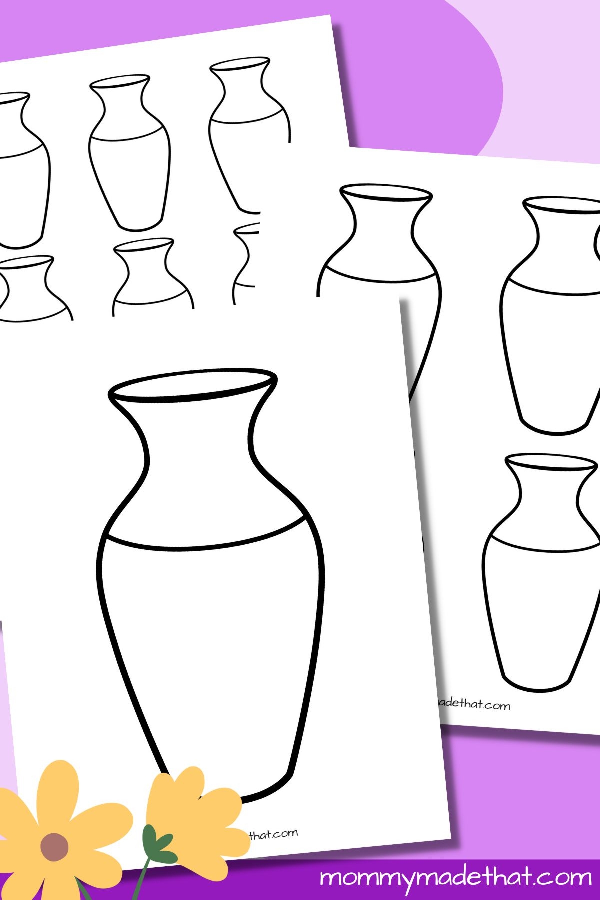 Free Printable Flower Vase Template Template Samples