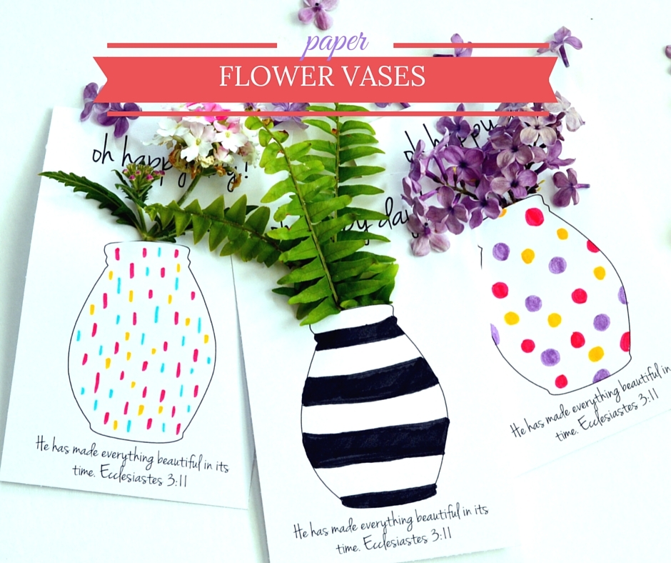 free printable flower vases for mothers