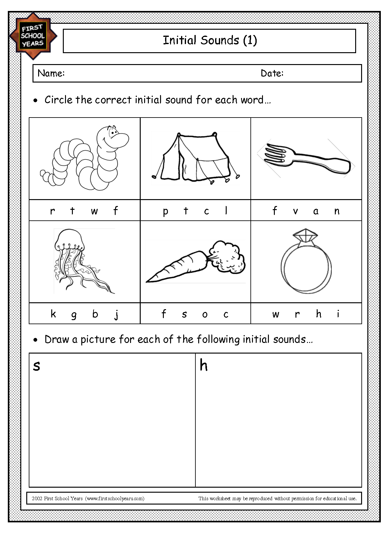 free printable grade 1 worksheets