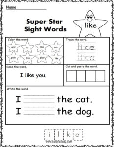 free printable grade kindergarten worksheets