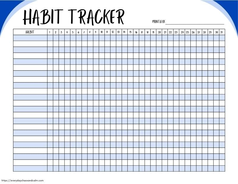 Free Printable Habit Trackers PDF