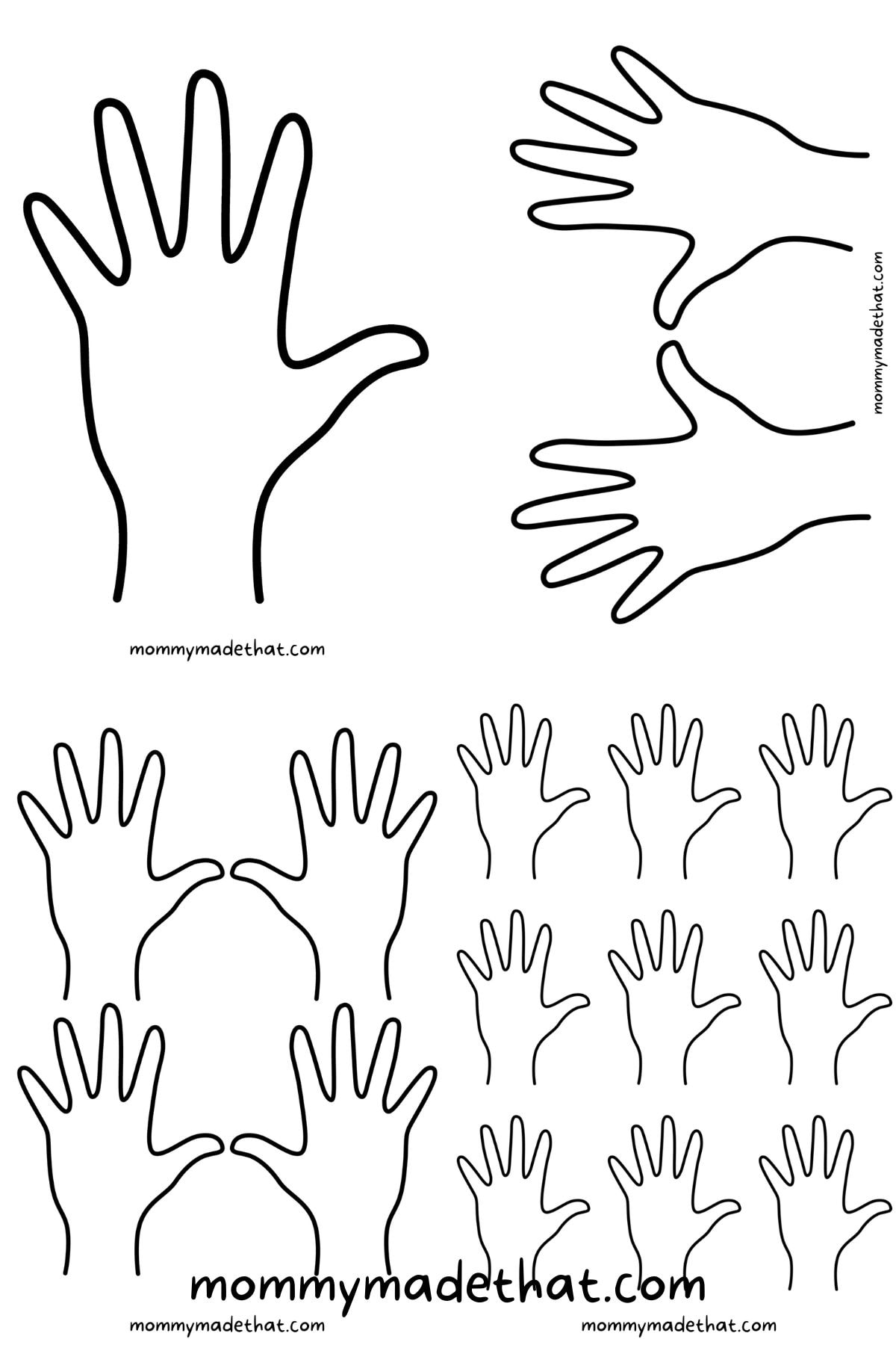 Free Printable Hand Template Daily Printables 43 OFF