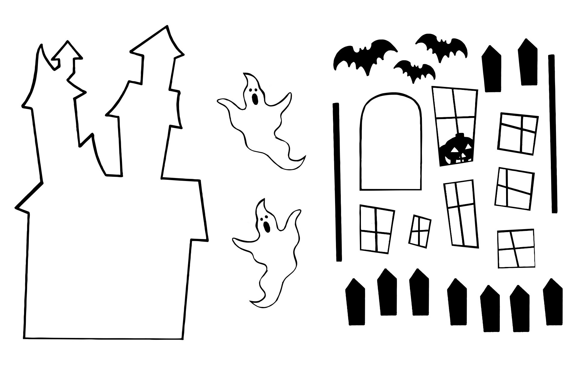 Free Printable Haunted House Template Printable Templates Online By 