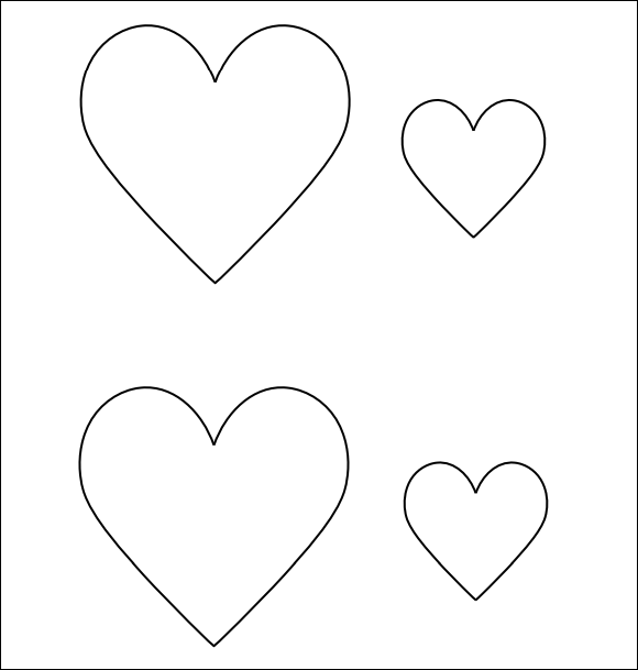 free printable heart template pdf