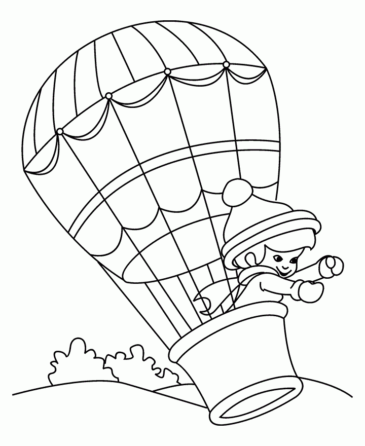 coloring pages hot air balloon